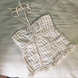 {Juicy Couture} strapless halter ruffle top